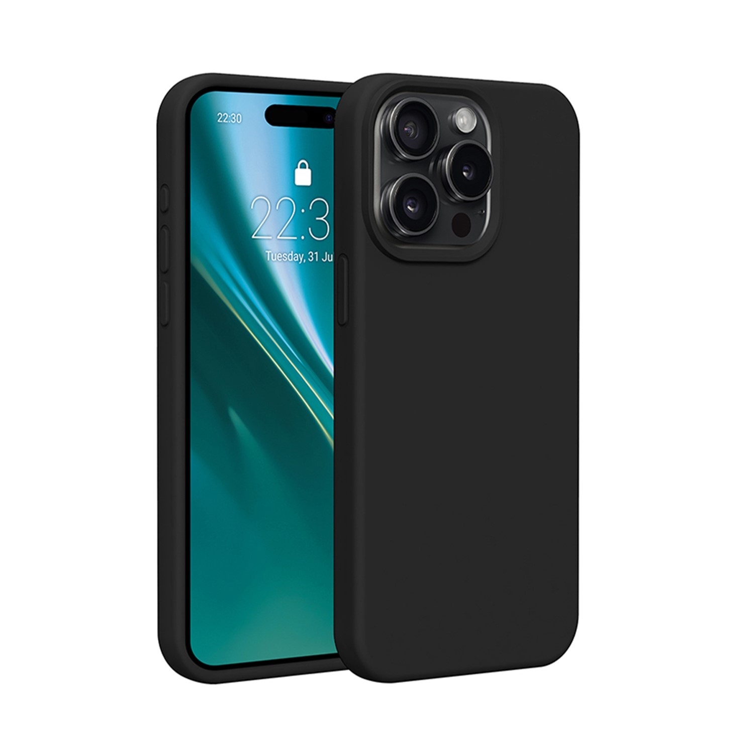 Etteri Silicone skal för iPhone 15 Pro Max svart