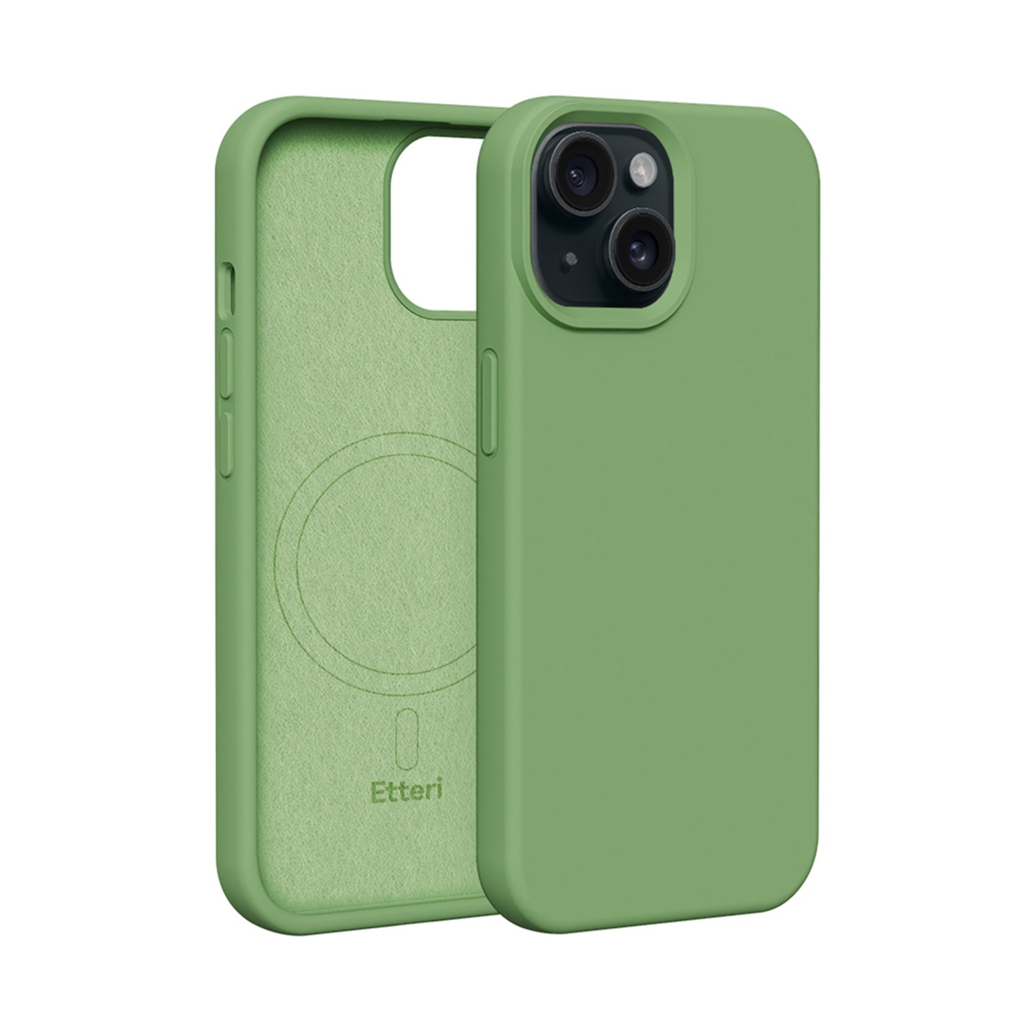 Etteri Silicone Mag skal för iPhone 14 light grön
