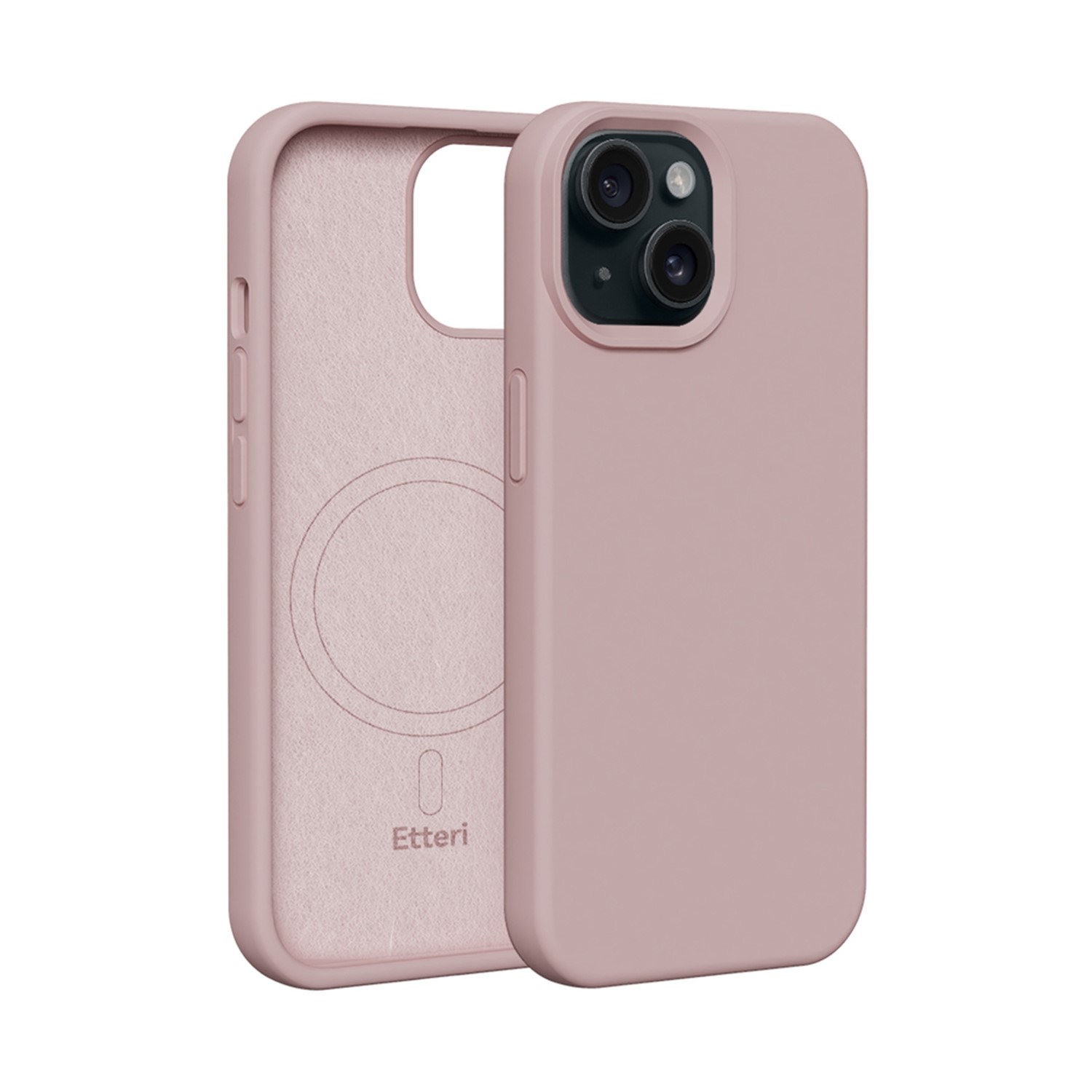 Etteri Silicone Mag skal för iPhone 15 light rosa