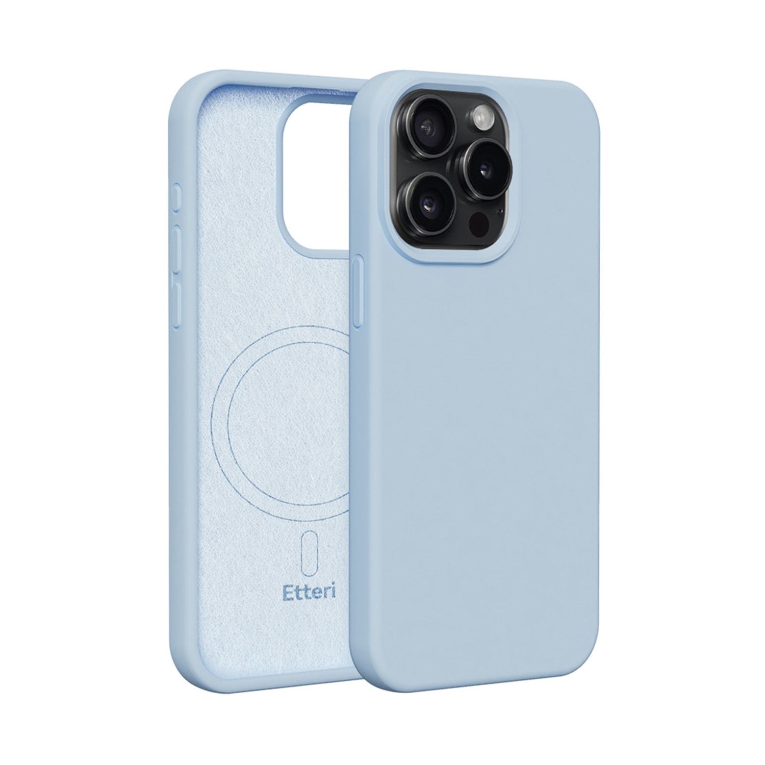 Etteri Silicone Mag skal för iPhone 15 Pro Max ljusblå