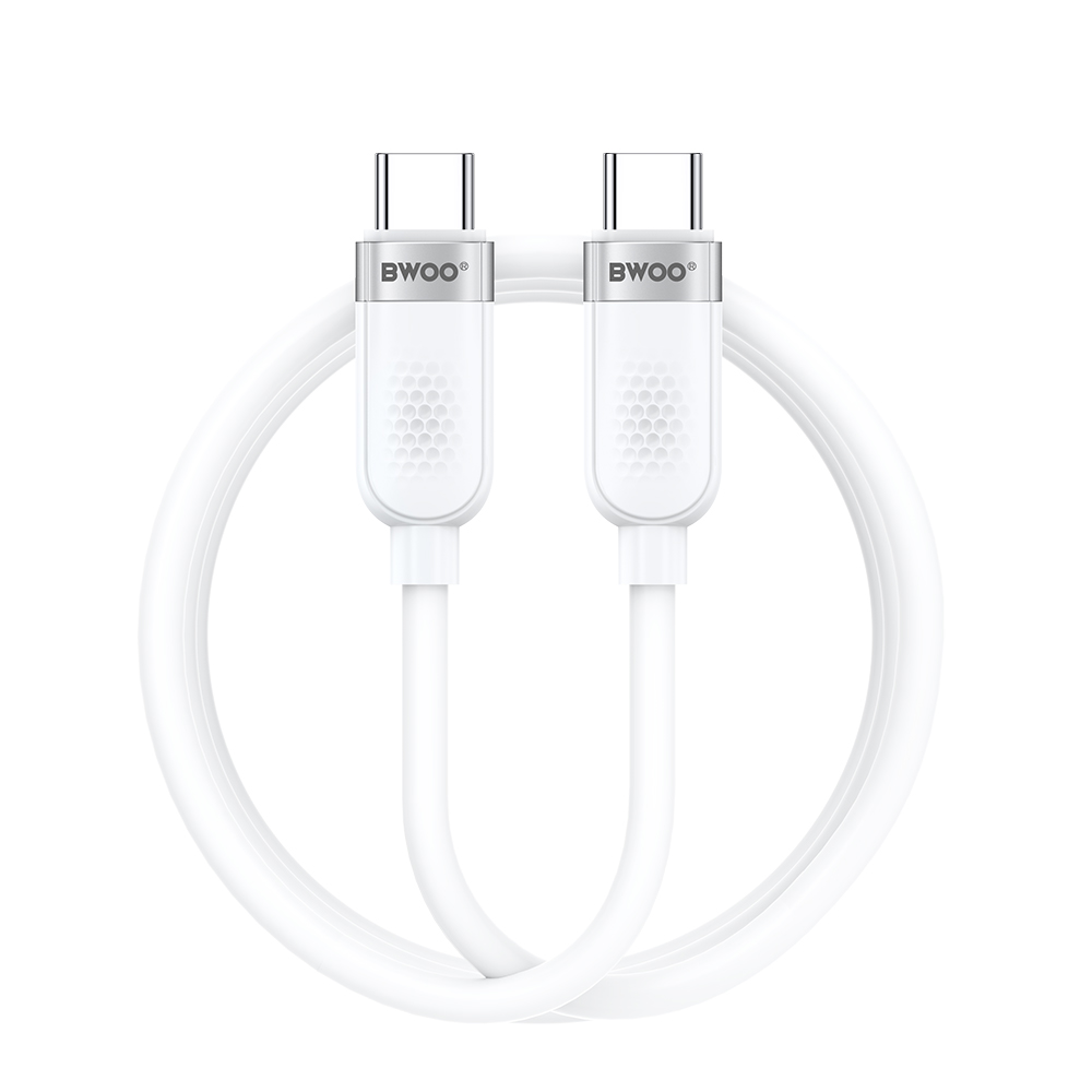 BWOO 65W kabel USB-C - USB-C 1m vit