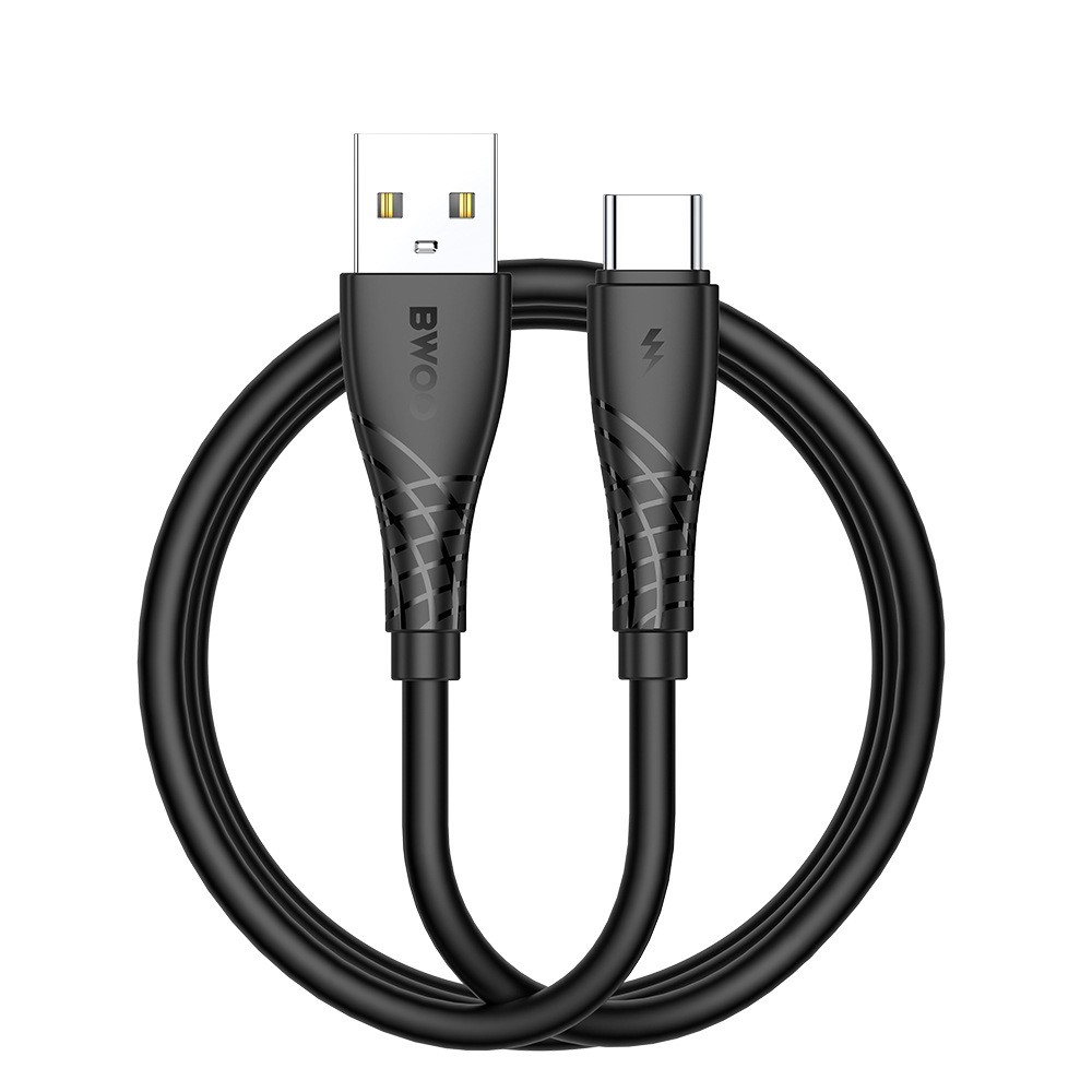 BWOO kabel USB - USB-C 1m 27W 3A svart BO-X318C