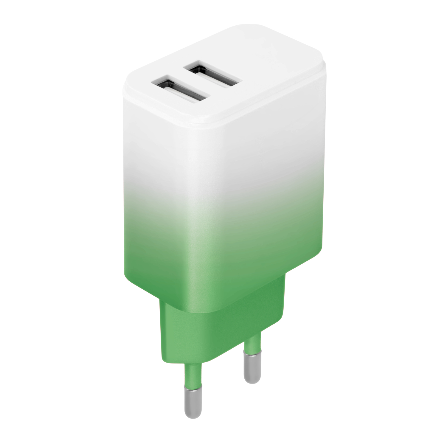 Setty laddare 2x USB 18W LSIG-AA-20 mint-vit gradient