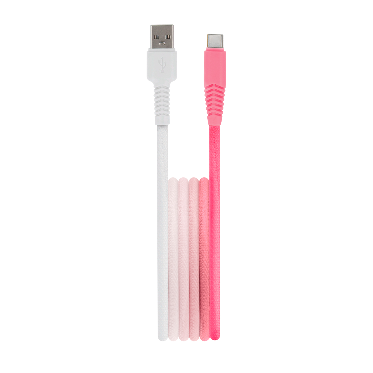 Setty kabel USB - USB-C 1,5 m 3A KGA-C-1 5320 vit-rosa gradient
