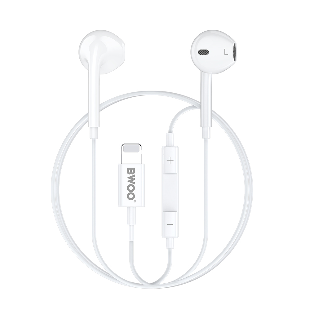 BWOO Wired Headphone Lightning With Volume Control HF179 vit