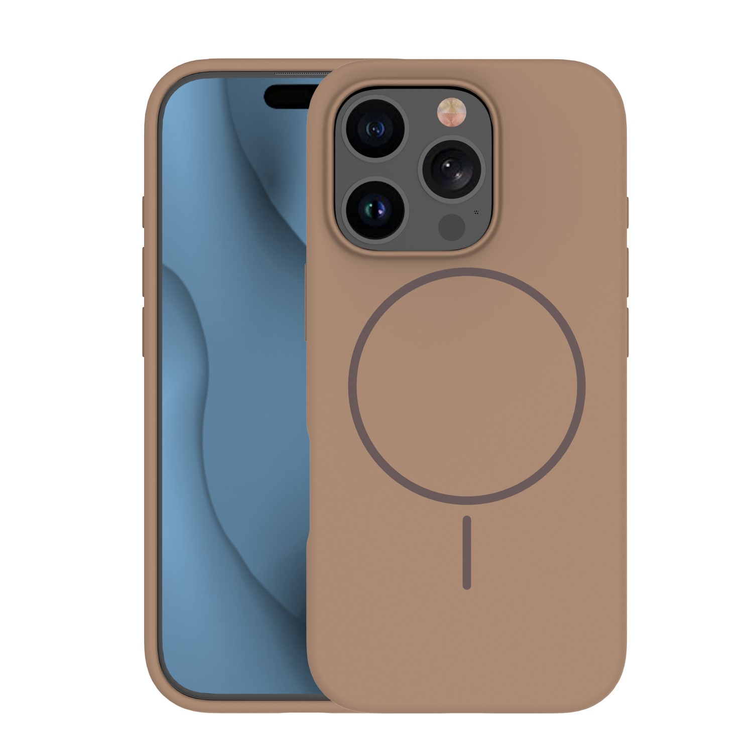 Silicone Thin Mag skal för iPhone 17 Air brun