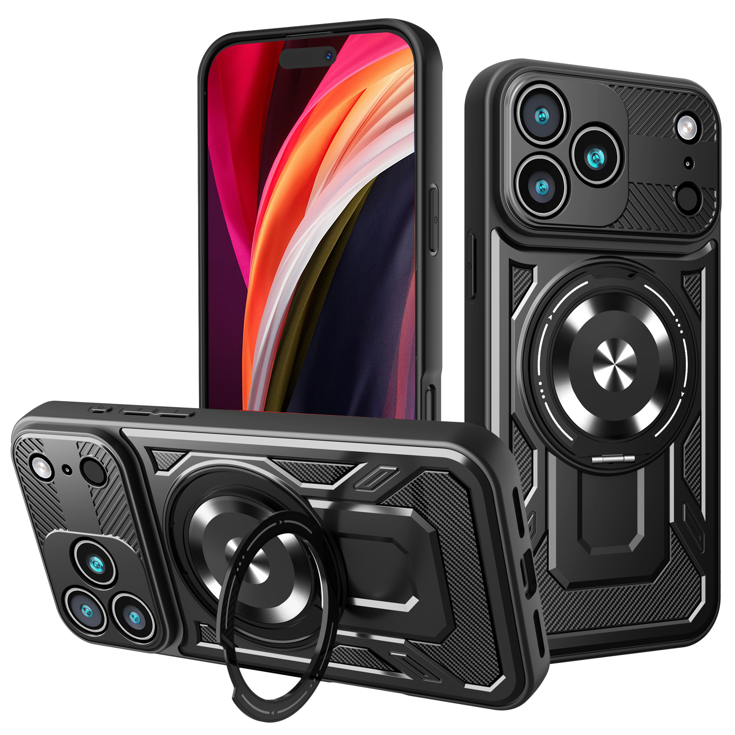 Defender Armor Mag skal för iPhone 17 Pro Max / 18 Pro Max svart