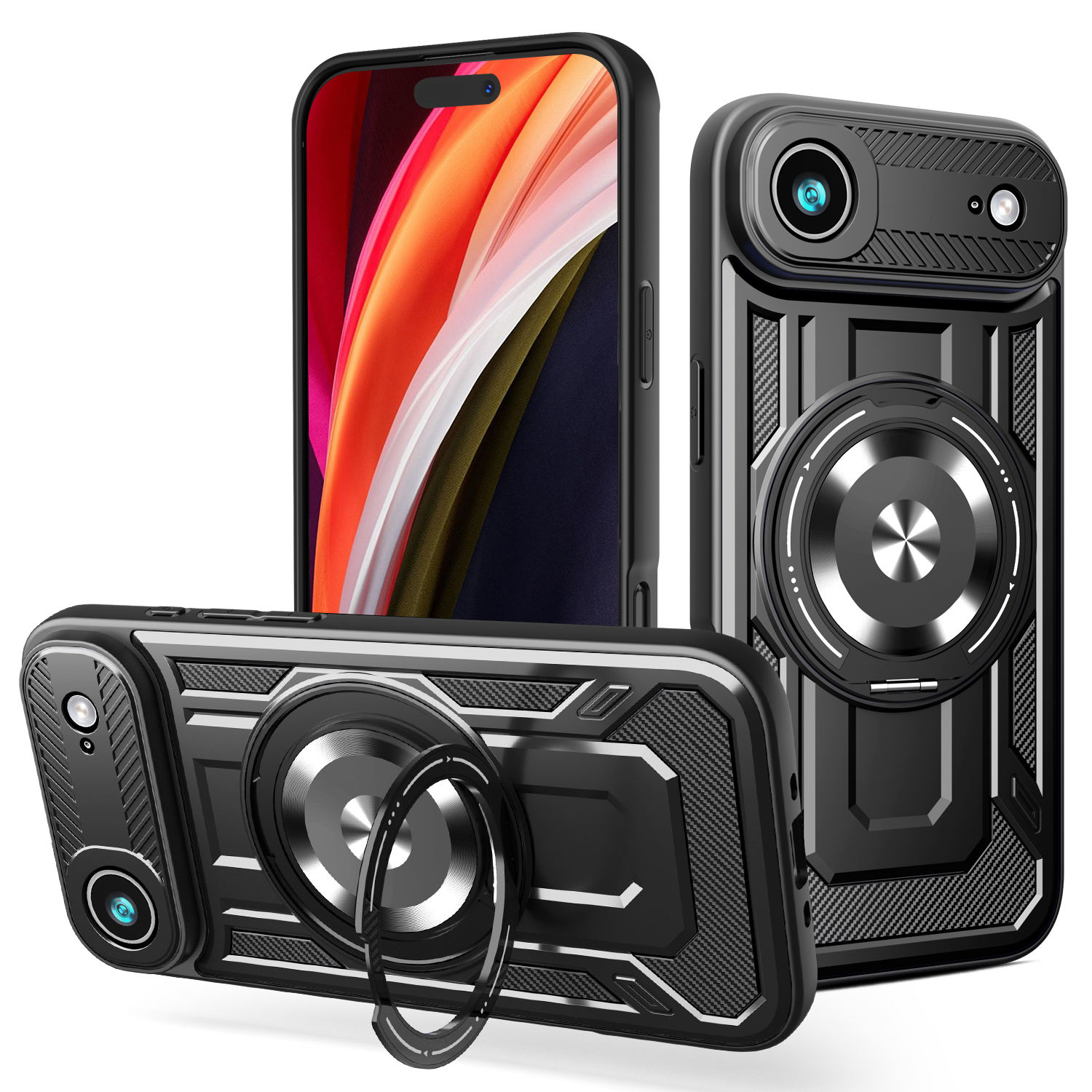 Defender Armor Mag fodral för iPhone 17 Air svart