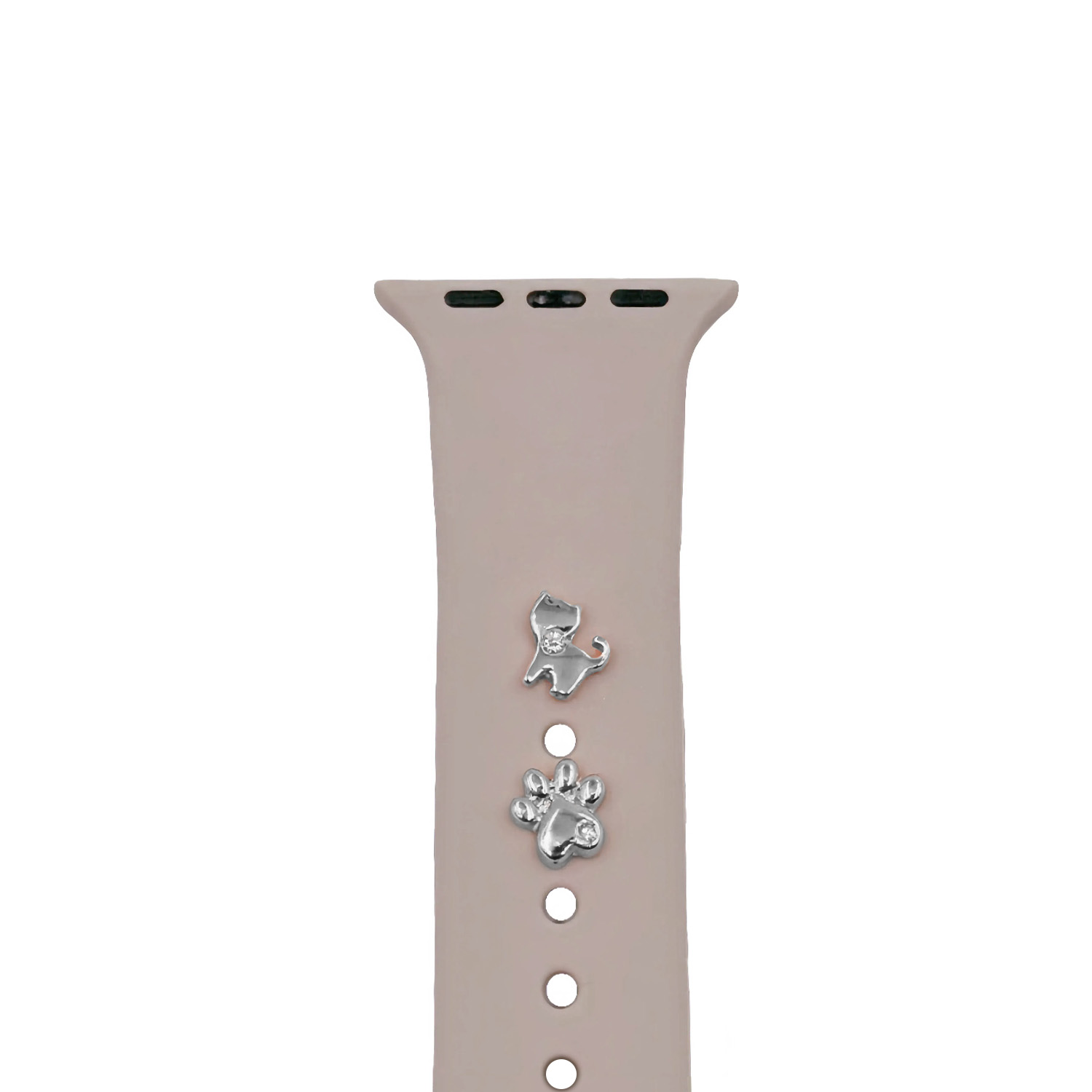 Pin Charms set för watch straps cat silver