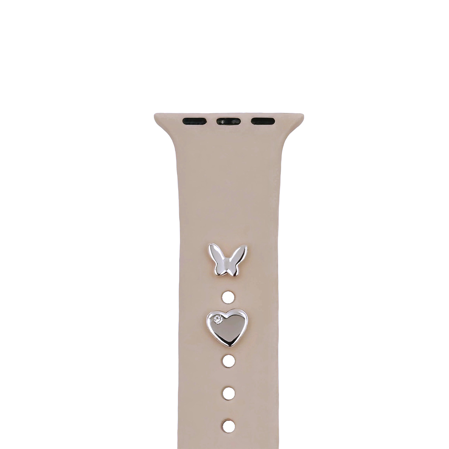 Pin Charms set för watch straps butterfly silver