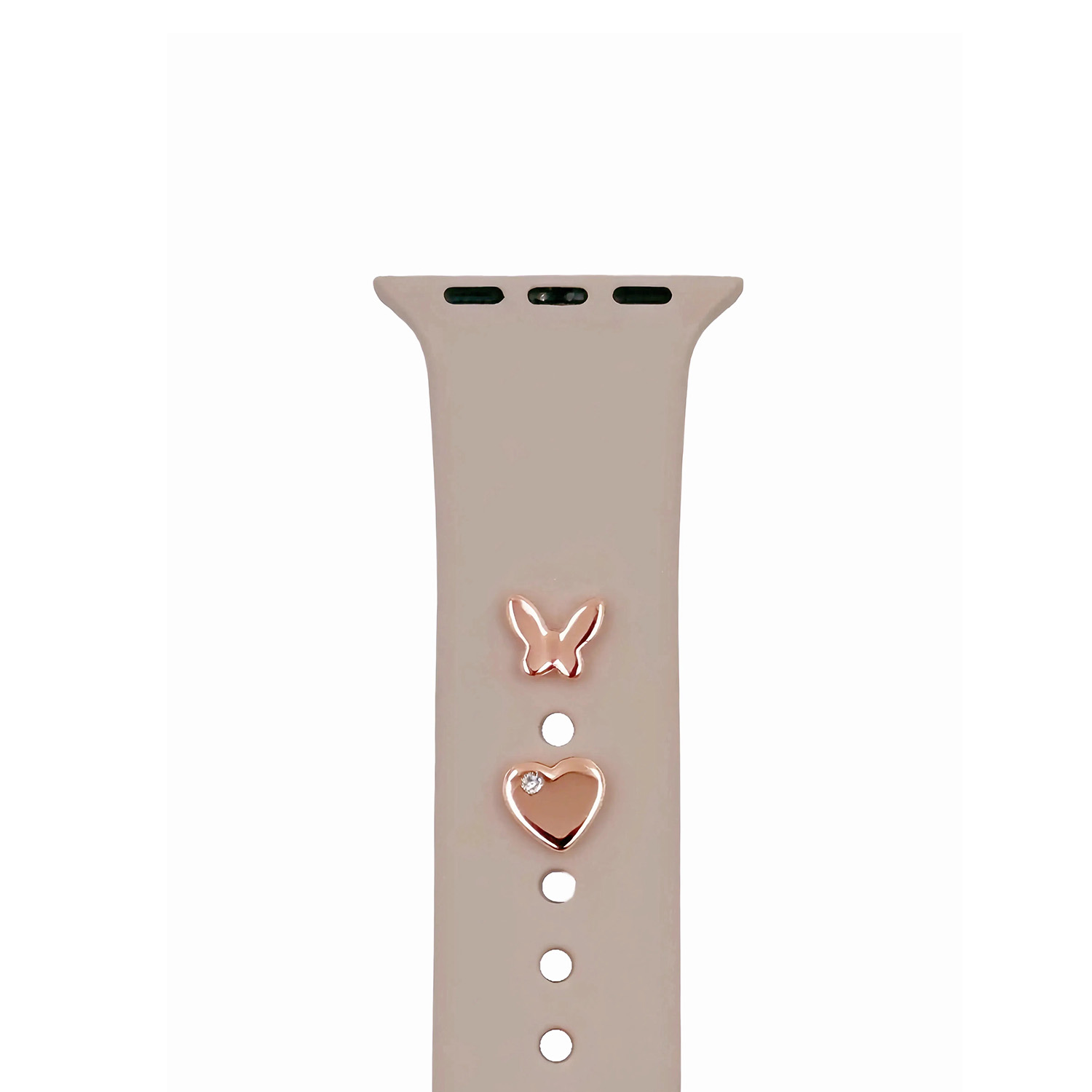 Pin Charms set för watch straps butterfly roséguld