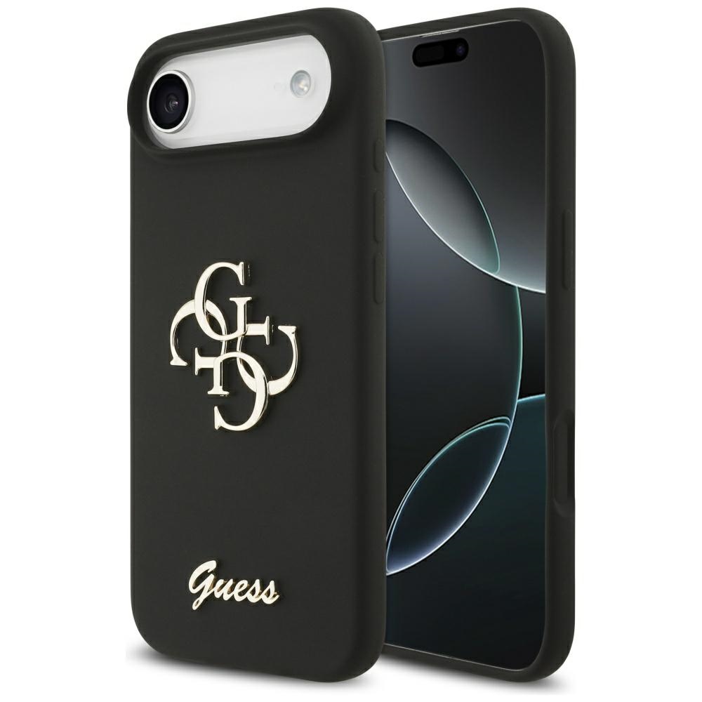 Guess Silicone Big 4G Script fodral för iPhone Air svart