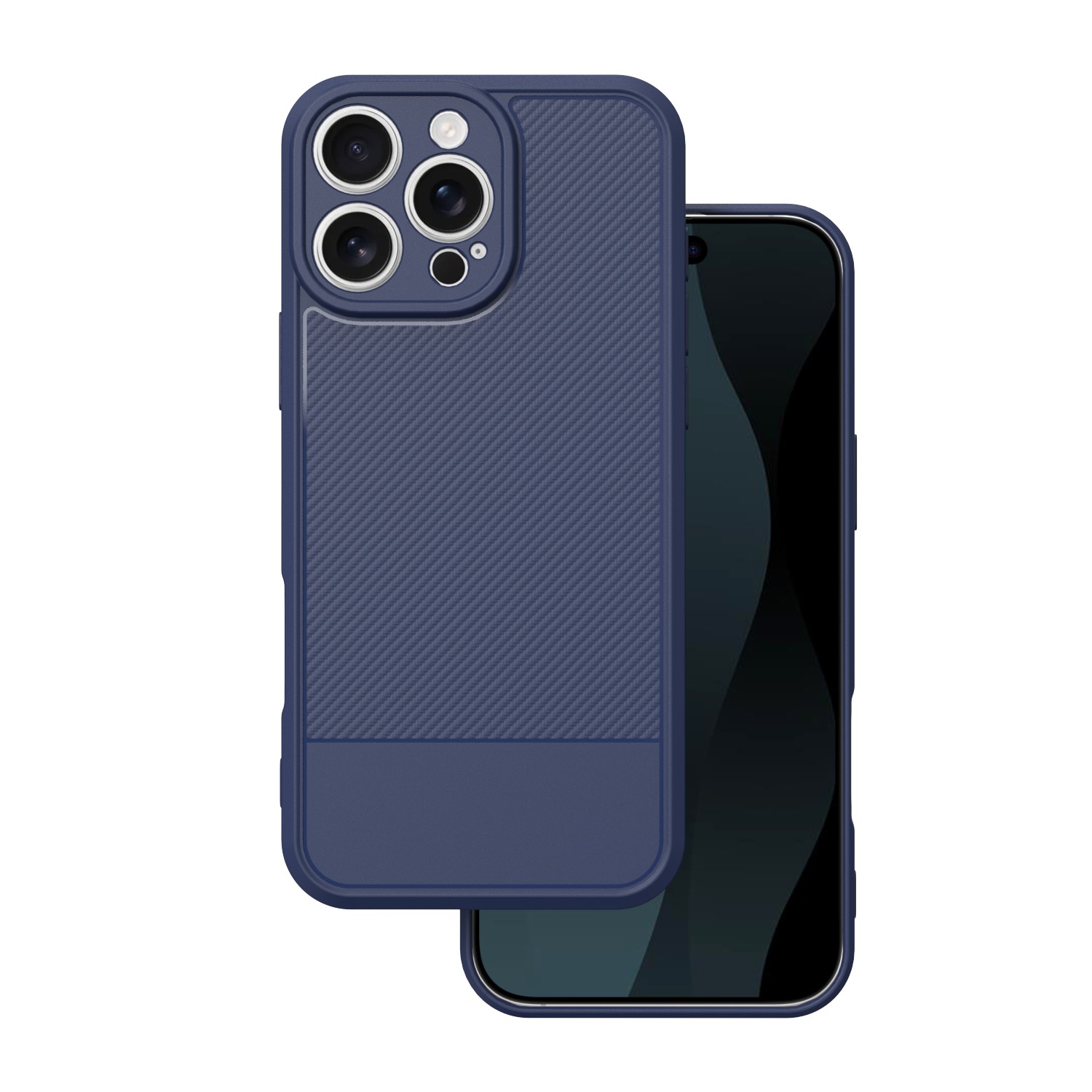 Simple Carbon skal för iPhone 16 Pro Max blå