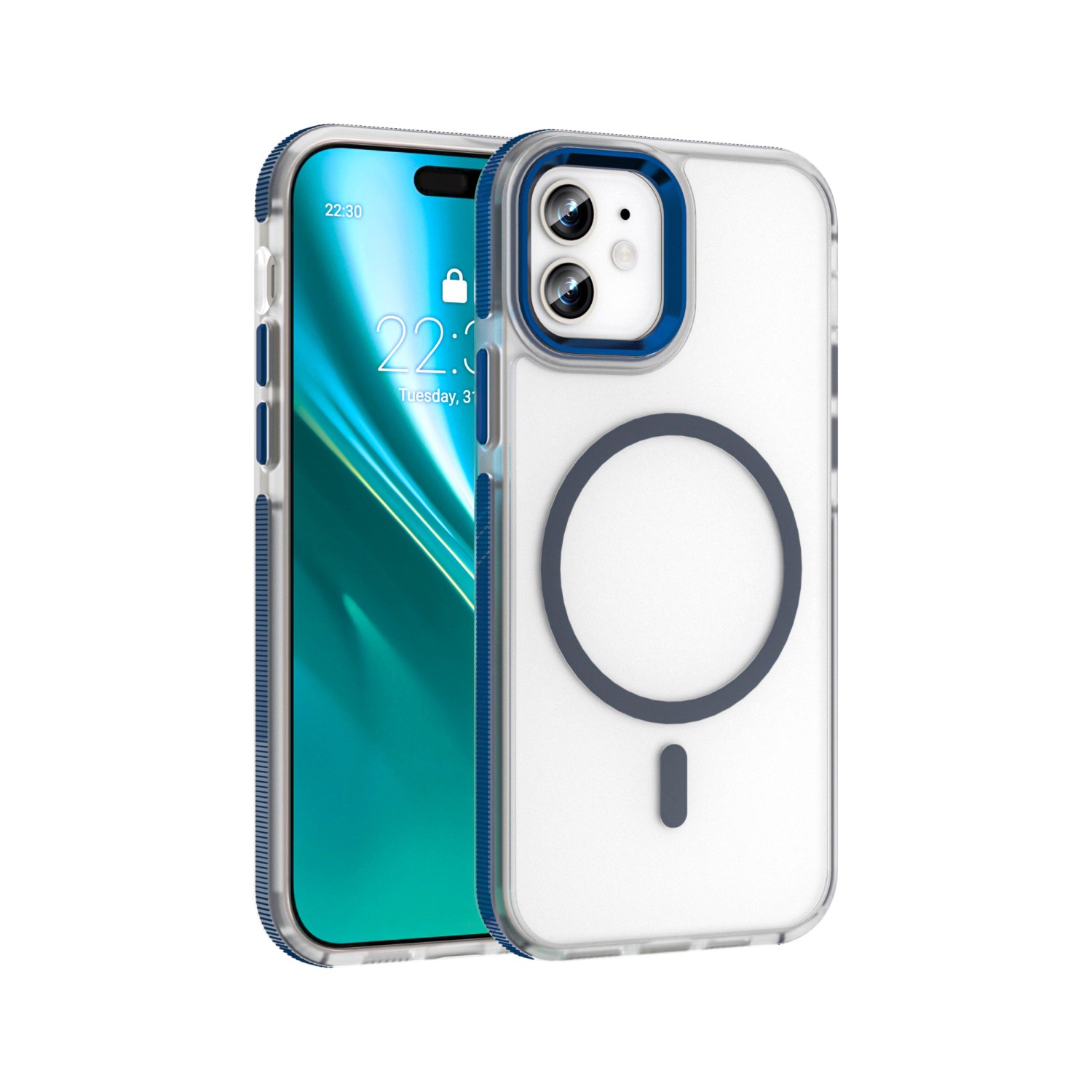 Etteri Icy Mag skal för iPhone 12 / 12 Pro blå