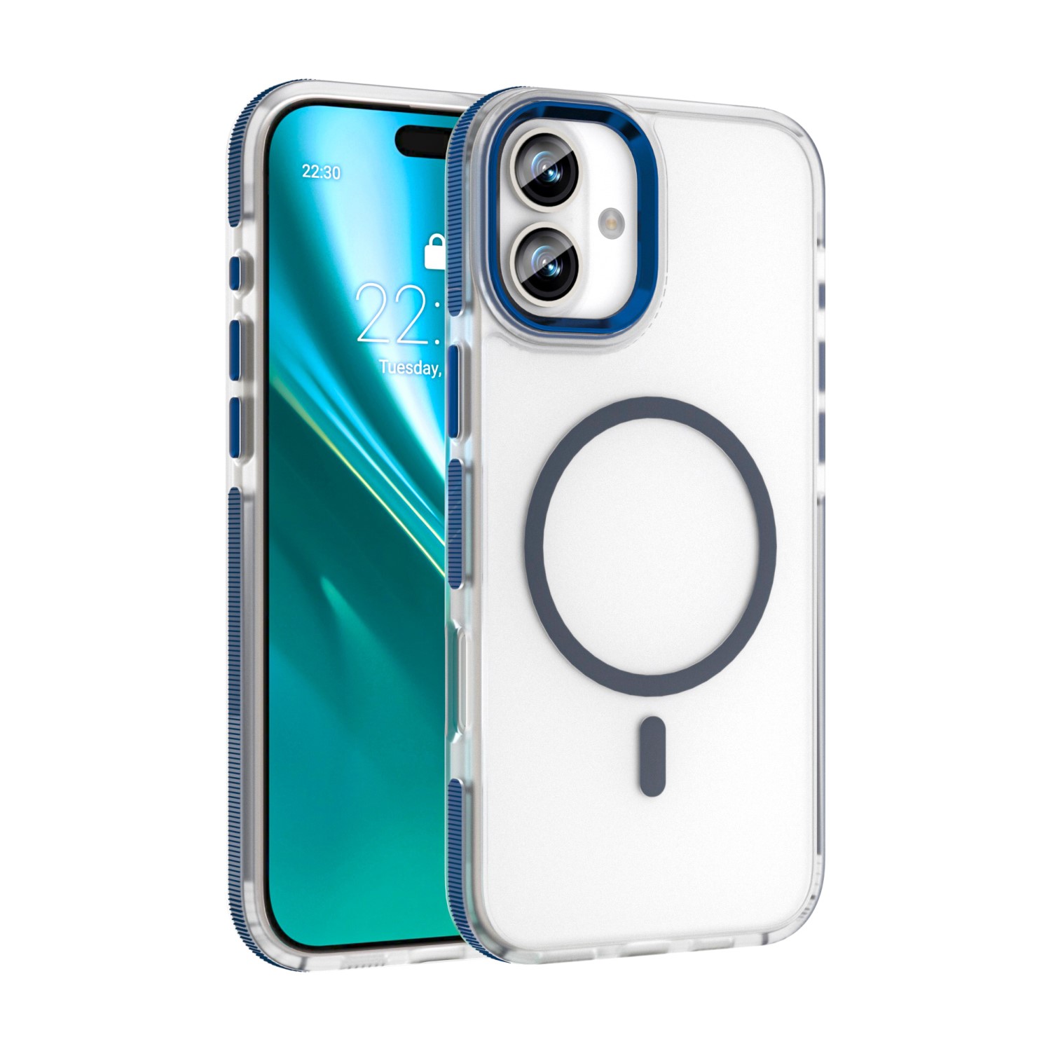 Etteri Icy Mag skal för iPhone 16 blå