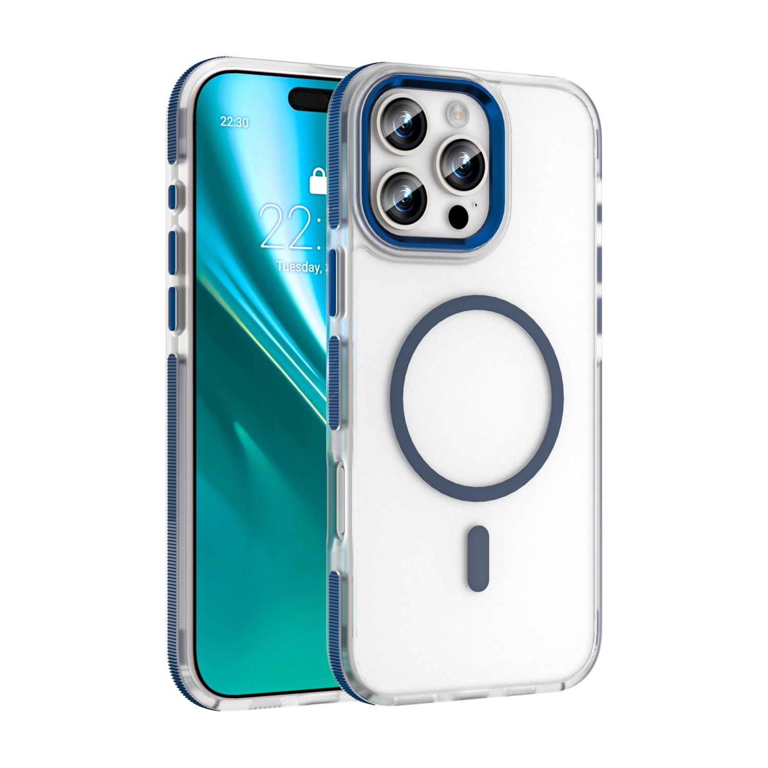 Etteri Icy Mag skal för iPhone 16 Pro blå