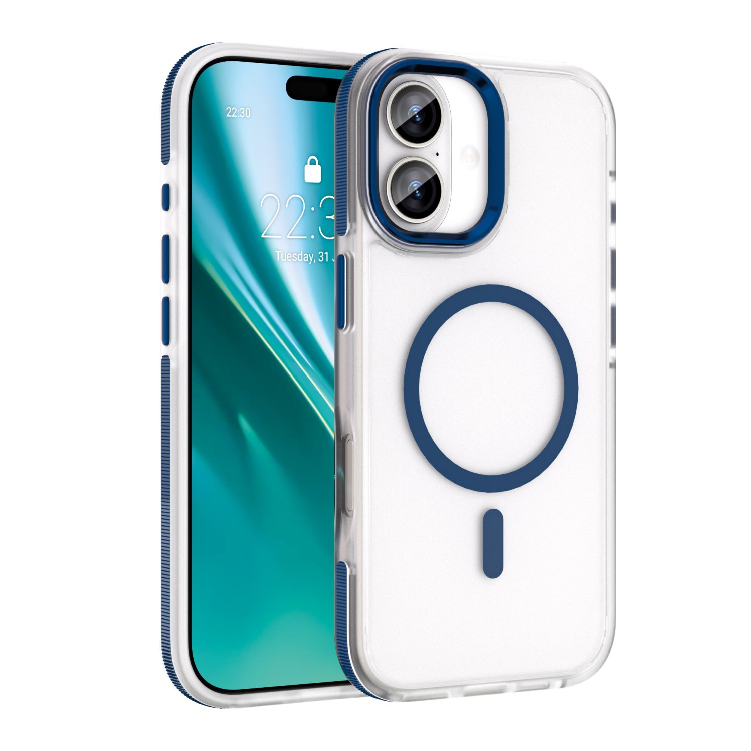 Etteri Icy Mag skal för iPhone 17 blå