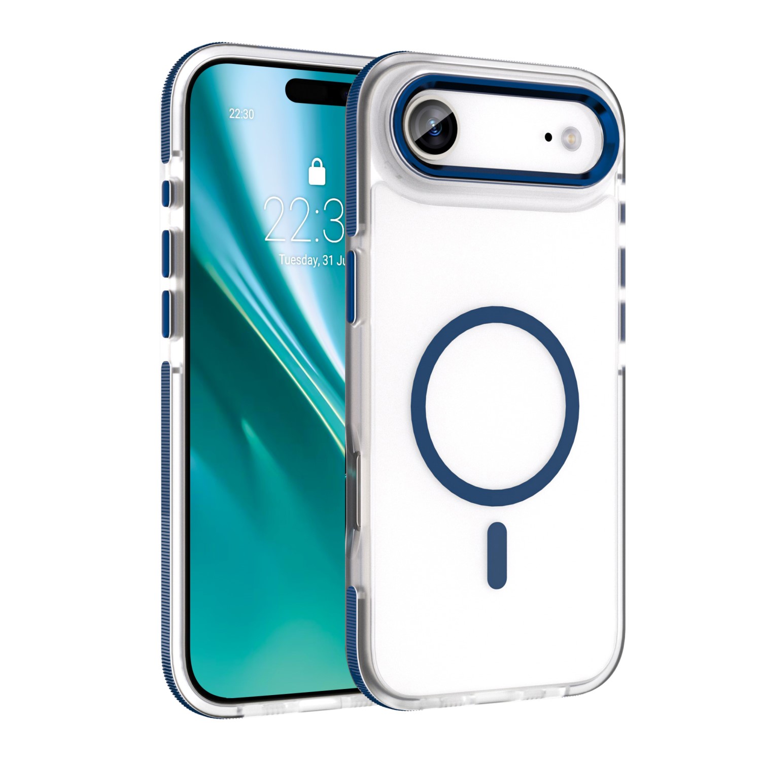 Etteri Icy Mag skal för iPhone 17 Air blå