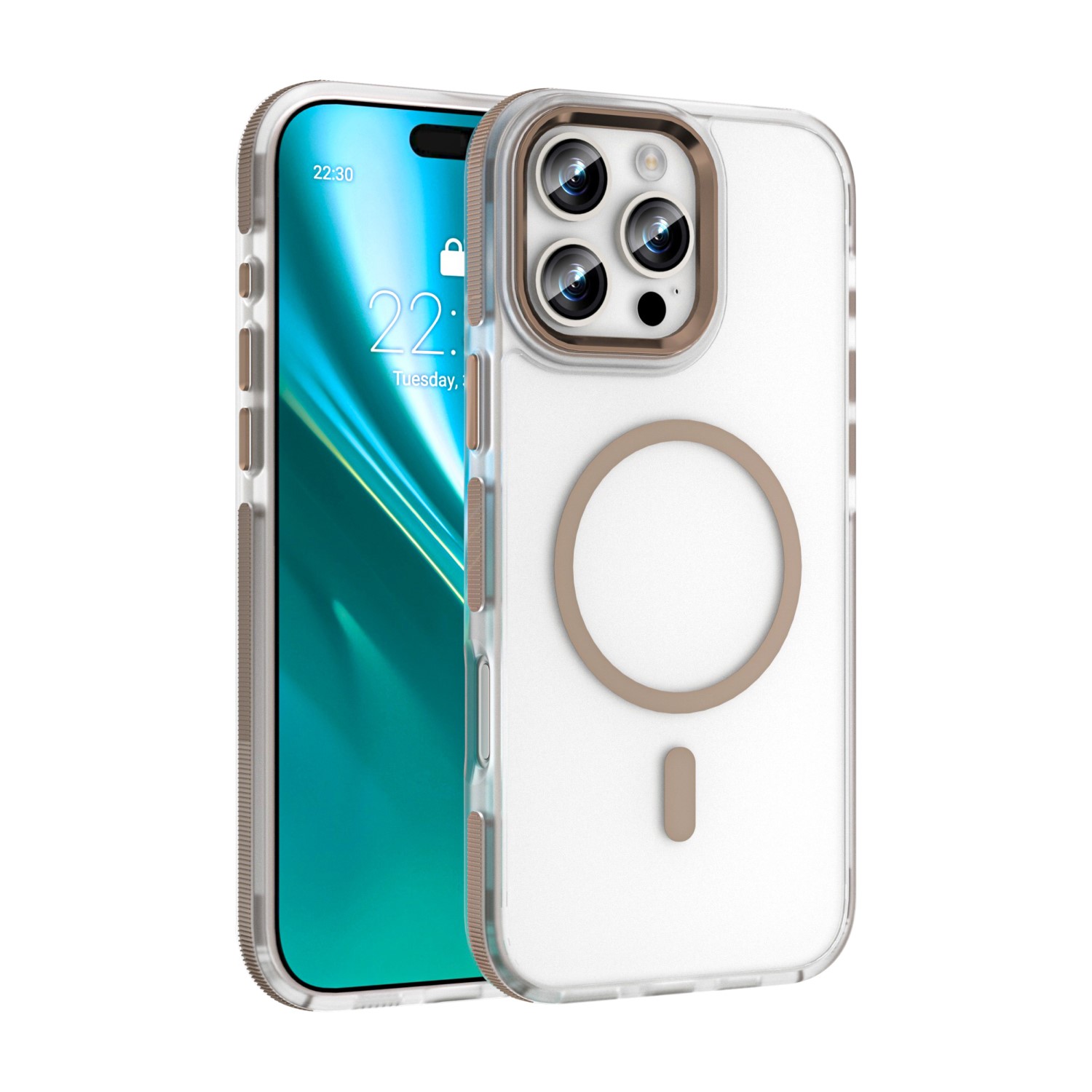 Etteri Icy Mag skal för iPhone 16 Pro guld
