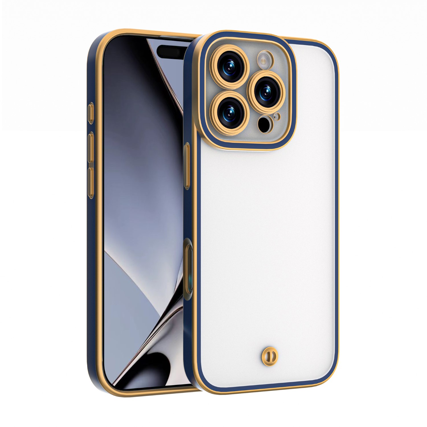 Silky guld skal för iPhone 17 Air blå