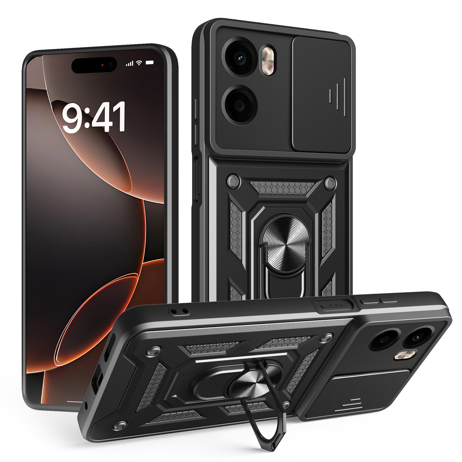 Defender Slide skal för Xiaomi Redmi Note 15 Pro Plus 5G (EU) svart