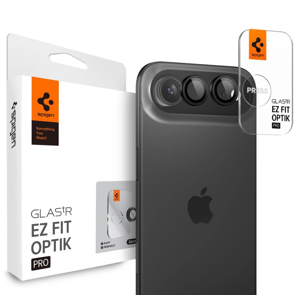 Spigen Optik Pro Glas Tr ”Ez Fit” Camera Protector 2-Pack för iPhone 17 Air svart