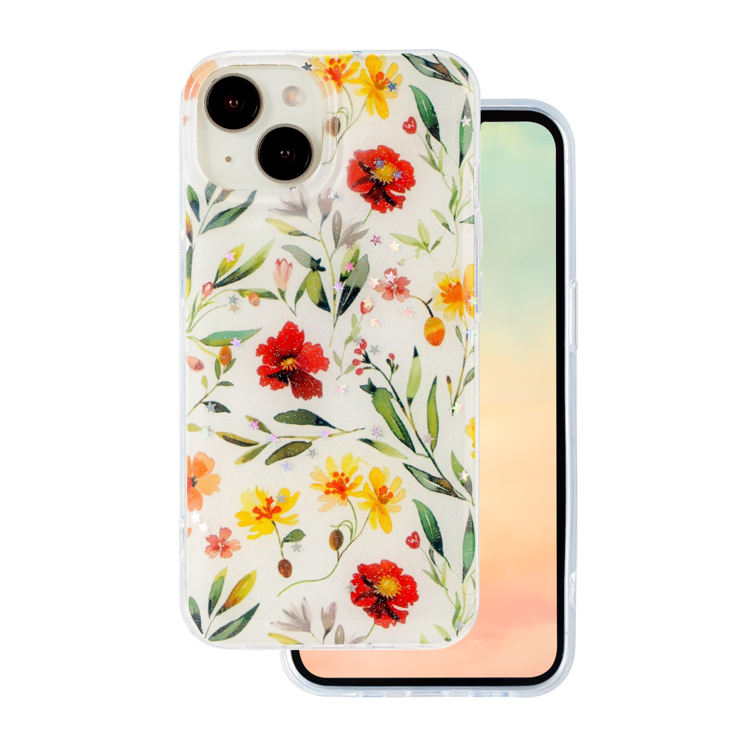 Glow Glam fodral för iPhone 12 vit
