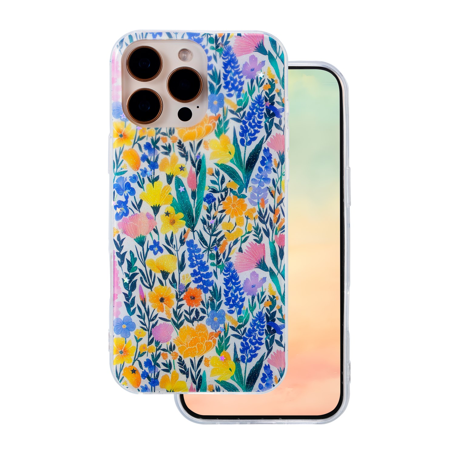 Glow Glam fodral för iPhone 15 Pro rustic