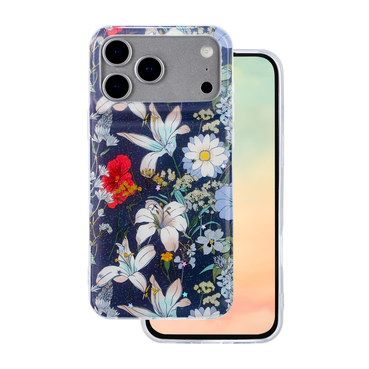 Glow Glam fodral för iPhone 17 Pro Max blå