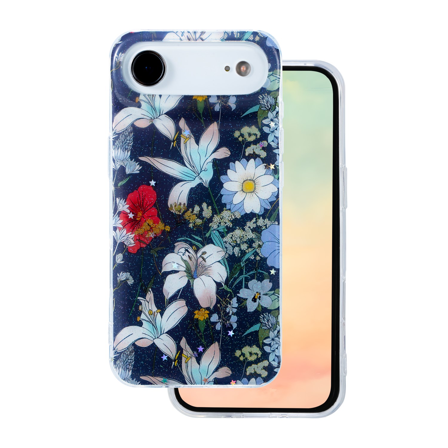 Glow Glam fodral för iPhone 17 Air blå