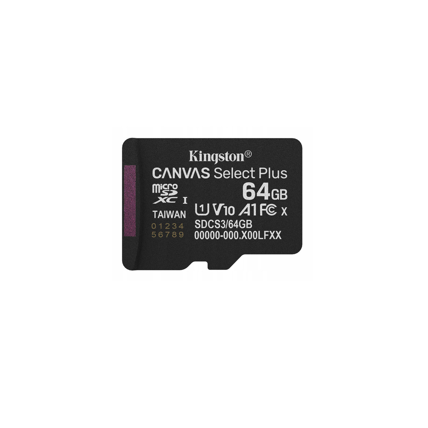 Kingston *microSD 64GB Canvas Select+ G3 100MB / s Adapt