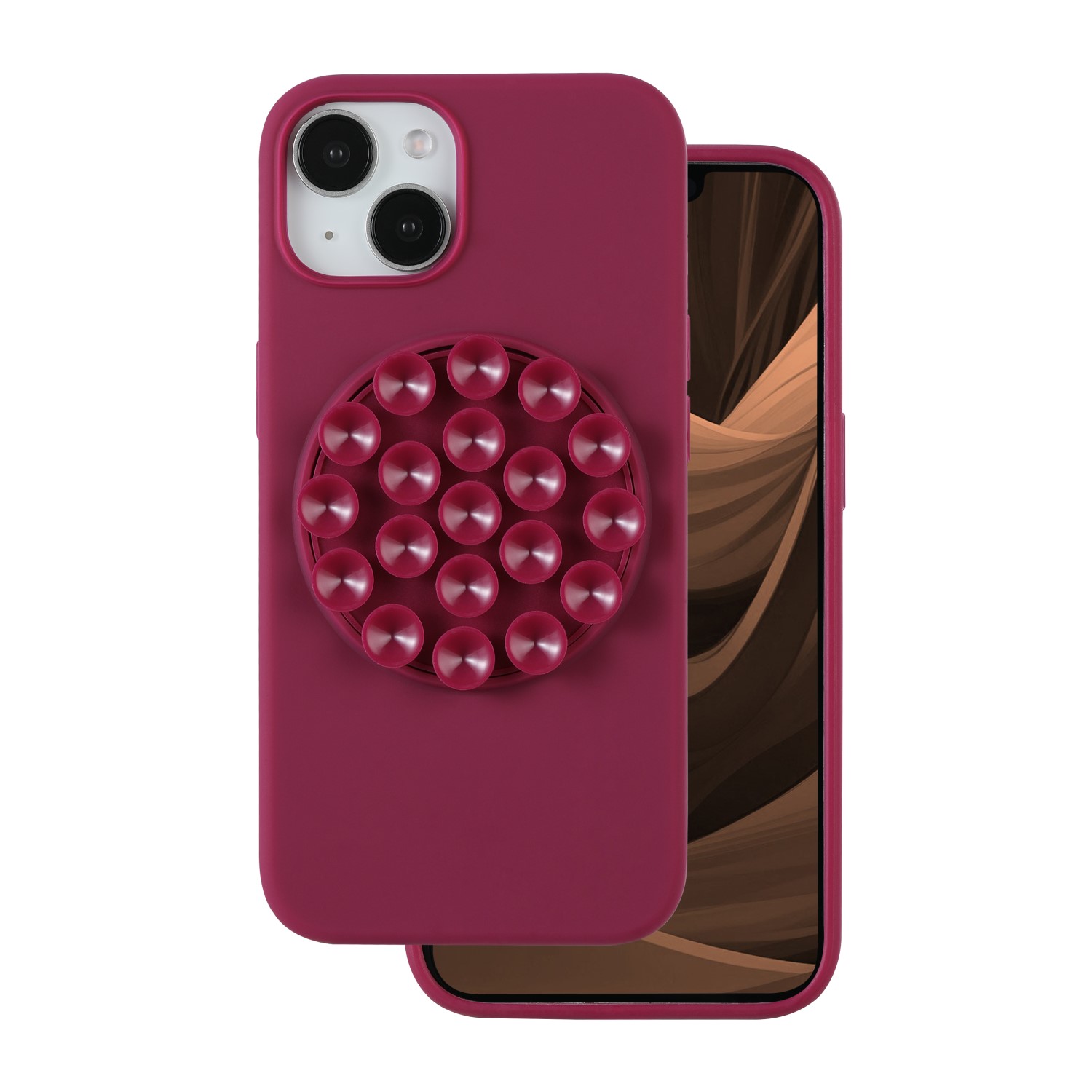 Silicone Stick skal för iPhone 13 maroon