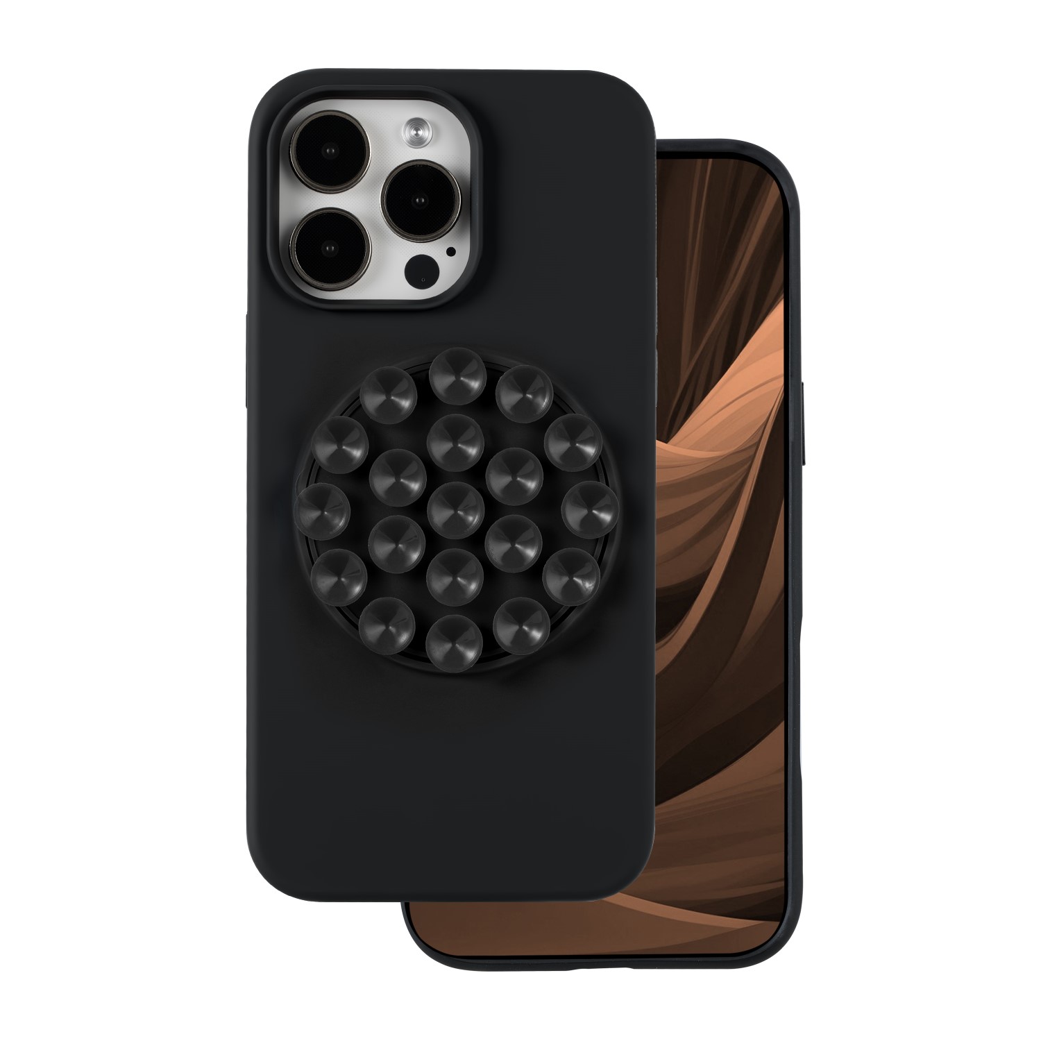 Silicone Stick skal för iPhone 15 Pro svart