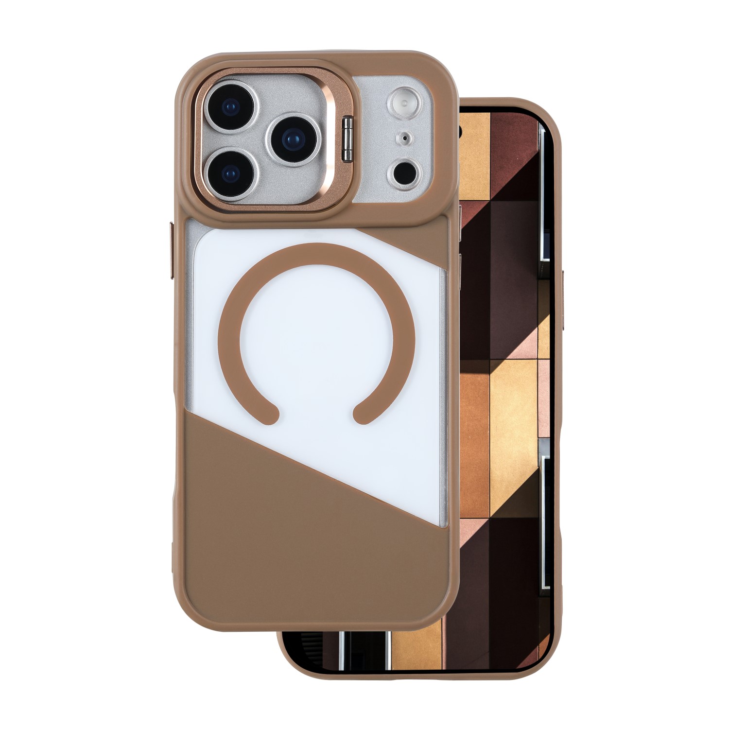 Fusion Mag skal för iPhone 17 Pro brun