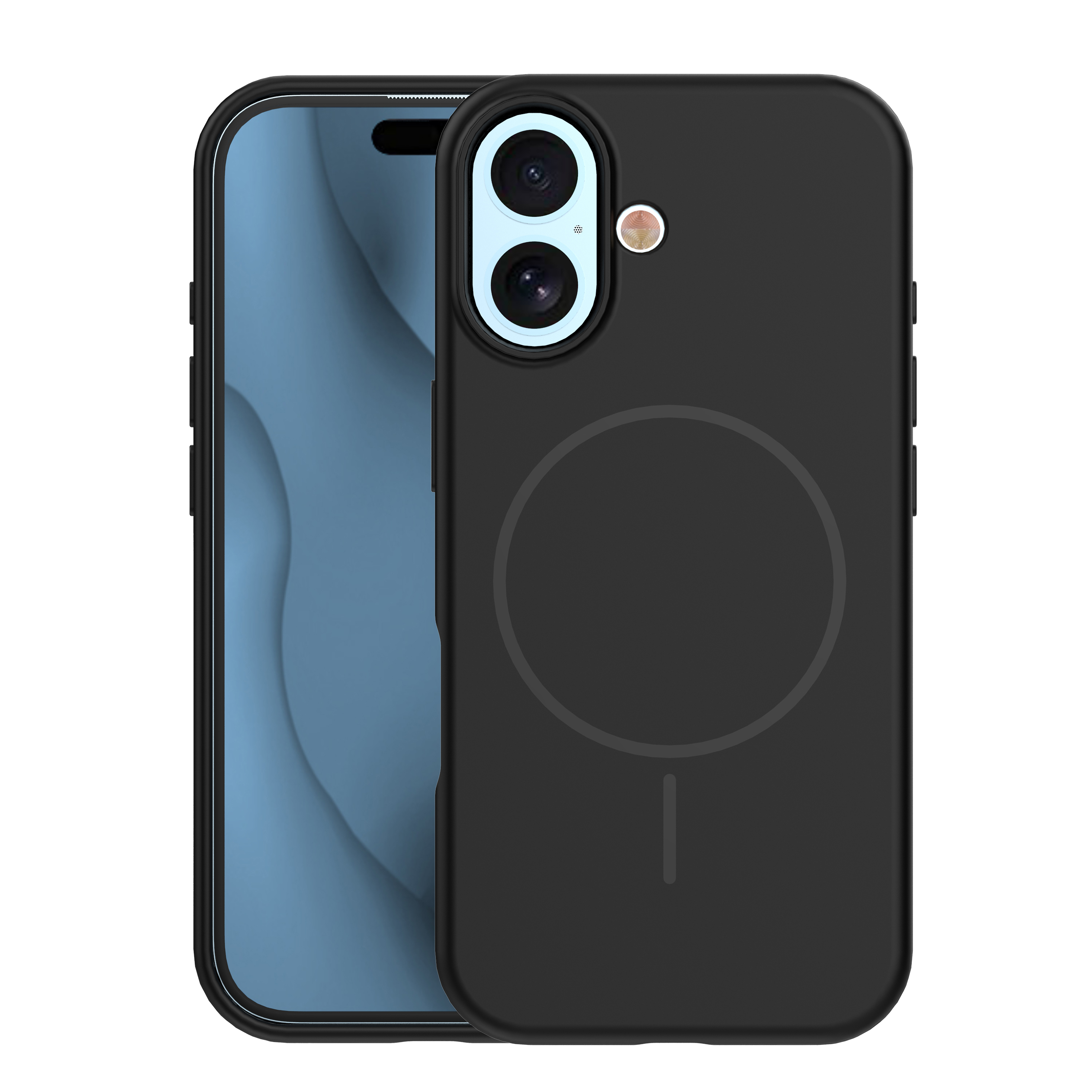 Silicone Thin Mag skal för iPhone 17 / 18 svart