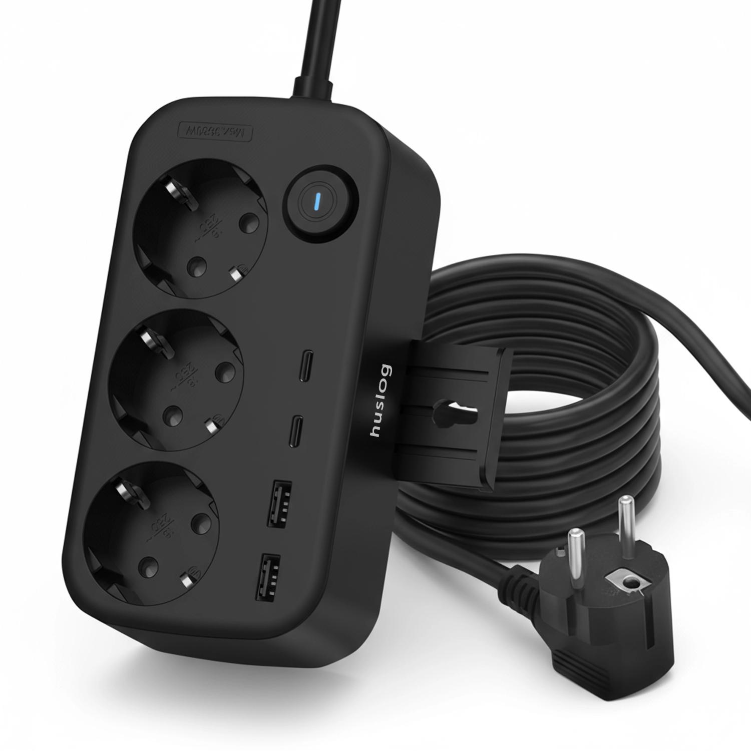 Huslog Power strip with phone hållare HUS1056