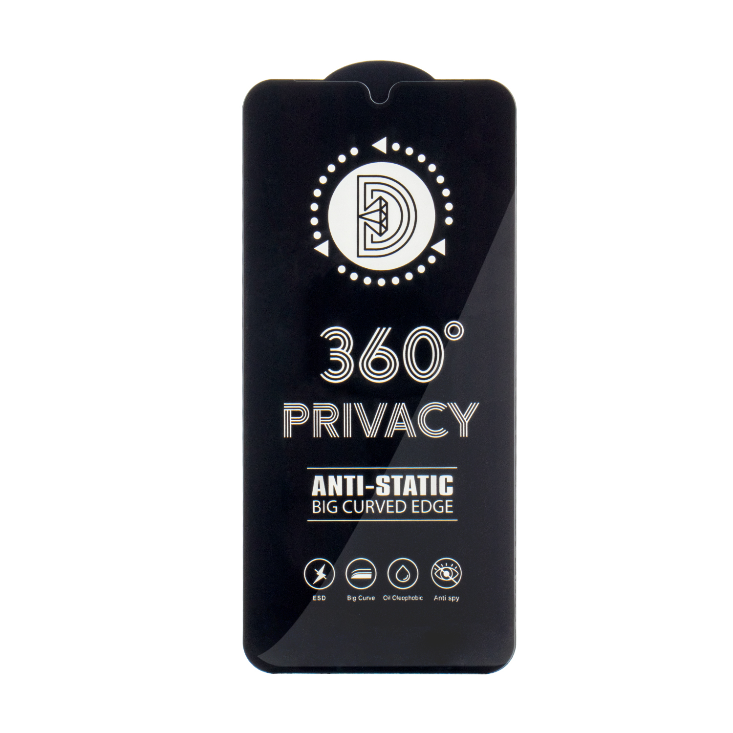 härdat glas Privacy 360 för iPhone 13 / 13 Pro / 14 / 16e / 17e