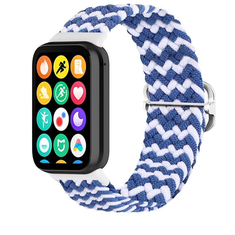 BRAIDED STRAP MI BAND 8 PRO / M8 PRO (10) blå AND vit