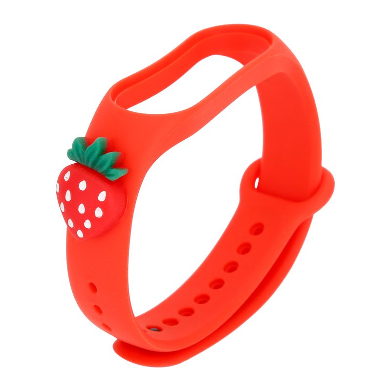 KIDS BAND SMART BAND M5 / M6 / M7 röd STRAWBERRY