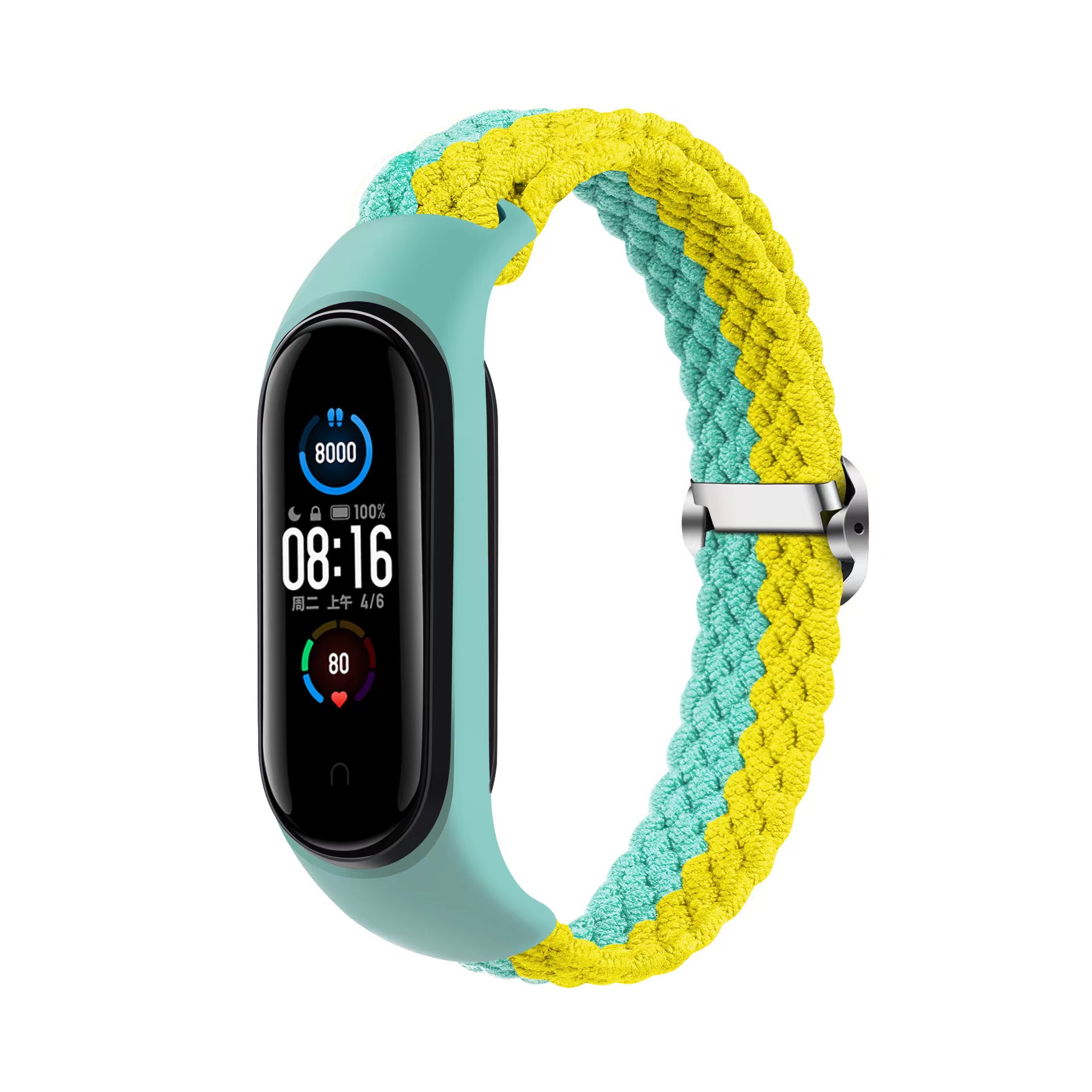 BRAIDED BAND SMART BAND M3 / M4 / M5 / M6 MINT-gul
