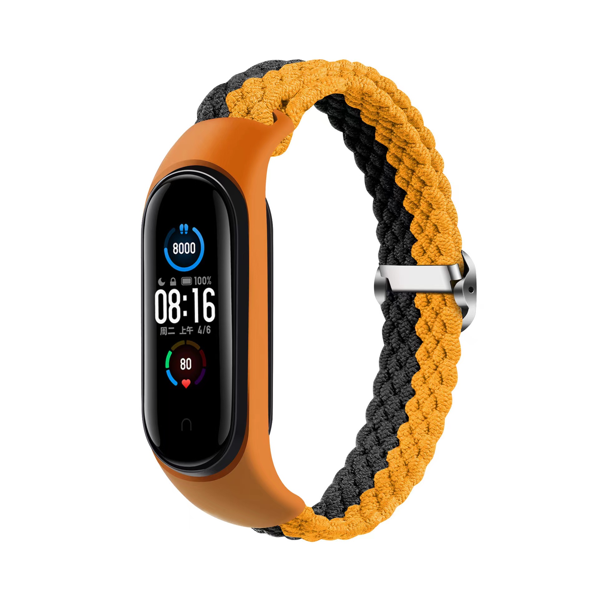BRAIDED BAND SMART BAND M3 / M4 / M5 / M6 orange-grå