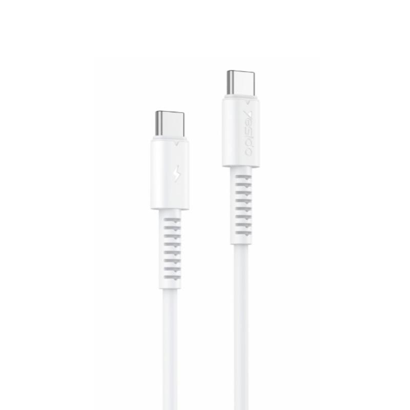 YESIDO kabel CA154 PD 60W TYPE-C / TYPE-C 1M PVC 3A vit