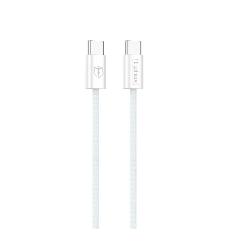 T-PHOX CC15 SERIES USB-C / USB-C kabel 60W 3A vit