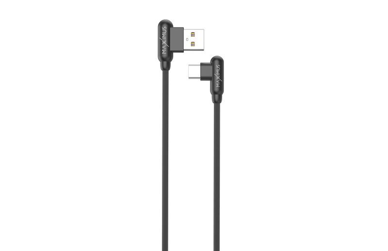 kabel MX CORNER FAST CHARGE TYPE-C 2 4A / 1M / svart ANGULAR