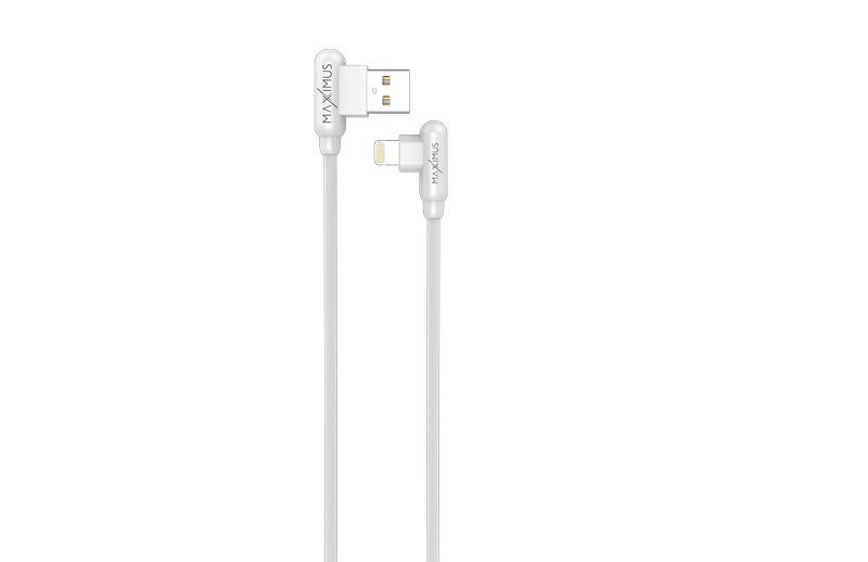 kabel MX CORNER FAST CHARGE LIGHTNING 2 4A / 1M, vit ANGULAR