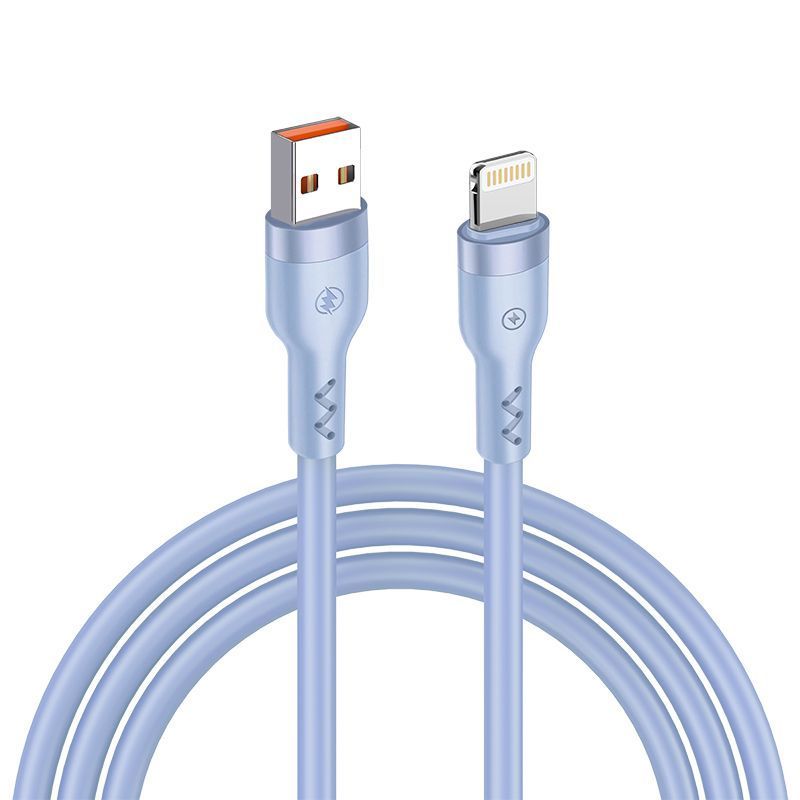T-PHOX kabel BOLD USB / LIGHTNING 3A SKY blå