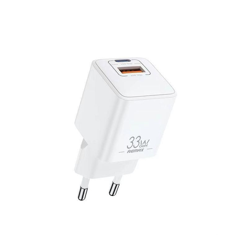 REMAX WALL laddare BATT SERIES PD QC 33W RP-U26 1xUSB + 1xUSB-C vit