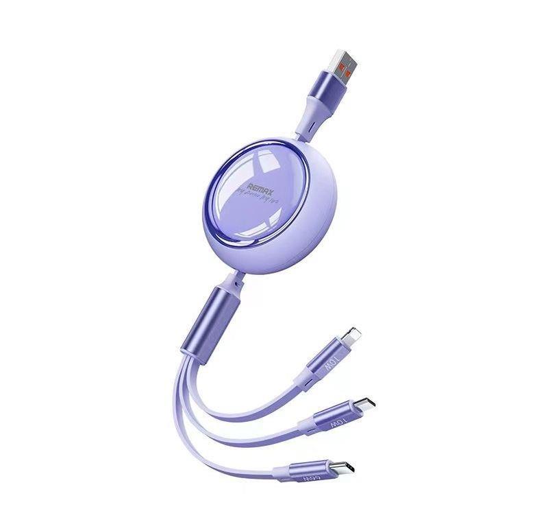 kabel REMAX LINON SERIES 66W 3IN1 USB-C / MICRO / LIGHTNING RC-C029 lila
