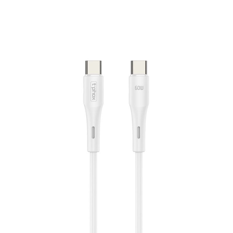 T-PHOX kabel GENTLE USB-C / USB-C 60W 1M vit