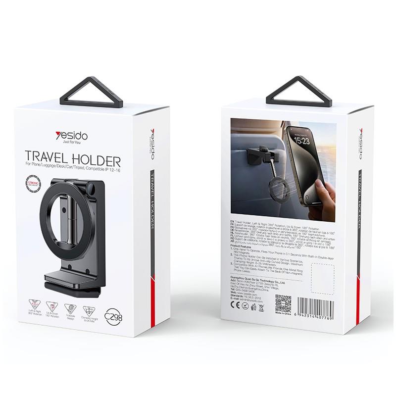 YESIDO MAGNETIC TRAVEL hållare C298 MAGSAFE svart